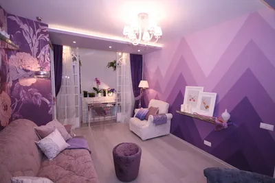 Покраска стен в квартире: варианты декоративной окраски в два цвета, фото  примеров