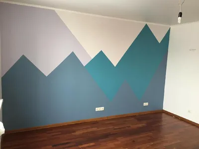 Покраска стен в два цвета - 68 фото