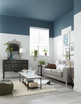 Покраска стен в два цвета | Pinturas para sala de estar, Interiores de  casas, Interior de design