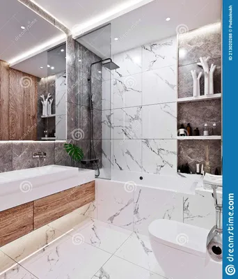 Ванная комната 9 кв.м в современном стиле ➤ смотреть фото дизайна интерьера