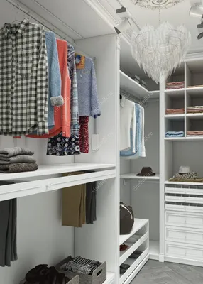 Белая гардеробная комната 3 от производителя – цена, описание | Винчелли