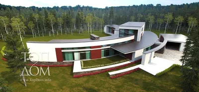 Проект полукруглого дома в стиле минимализма (поселок Рузские просторы) –  950 кв.м - фото, видео и описание особенностей