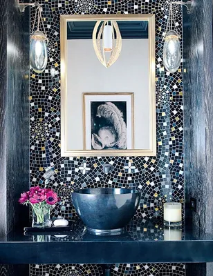 Мозаика для ванной комнаты - 57 фото
