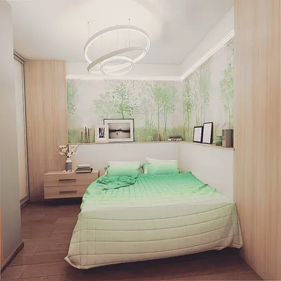 Дизайн спальни в маленькой комнате - 60 фото