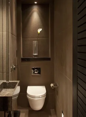 Дизайн туалета с раковиной - 71 фото