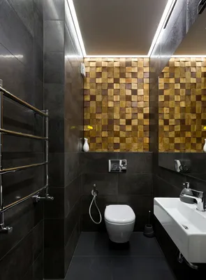 Чёрно-белый интерьер: эффектный дизайн туалета — лучшие идеи | Дизайн и  интерьер