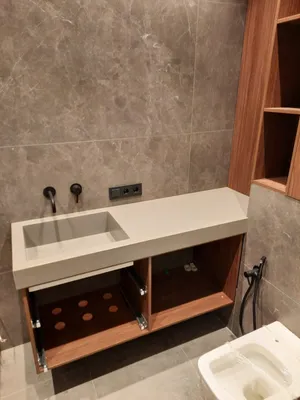 Столешницы в ванную из искусственного камня в Москве