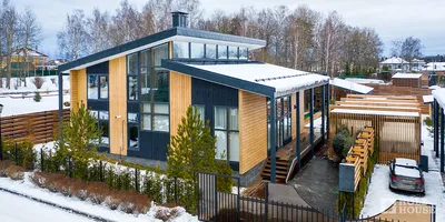 Стили домов из клееного бруса: русский, шале, минимализм, скандинавский,  хай-тек и современный стиль