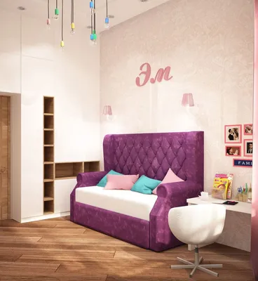 Детская комната для девочки 13 кв.м в своём доме ➤ смотреть фото дизайна  интерьера