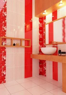 Красная ванная комната: смелые идеи дизайна и декора