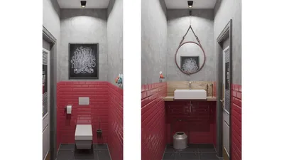 Ванные комнаты в бордовом цвете (23 фото) в разных стилях