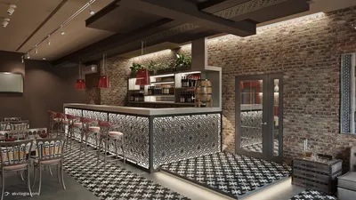 Дизайн грузинского ресторана в Днепре | дизайн интерьера Аквилегия