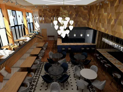 Дизайн интерьера ресторана, бара, кафе от Maridiz