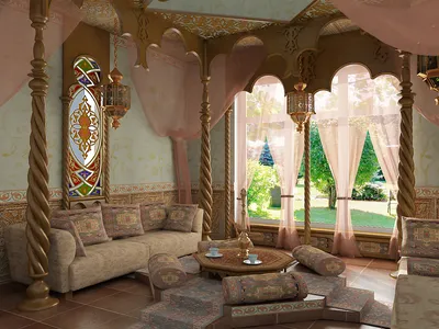 Комната в индийском стиле: фото в интерьере