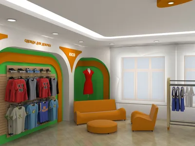 Дизайн-проект интерьера магазина детской одежды - EYZERIKOV.RU