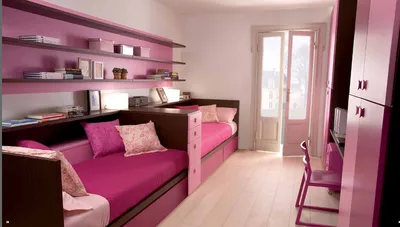 Дизайн комнаты для двух подростков: оформление интерьера спальни двух  девушек