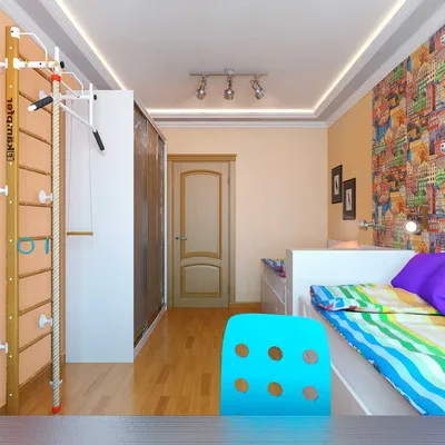 Дизайн детской комнаты для двух мальчиков в коттедже — Студия «Artum»
