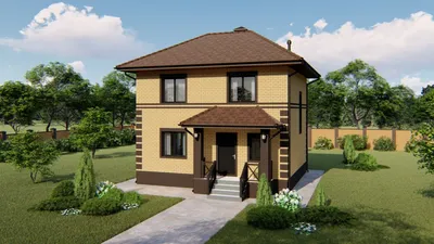 Проект двухэтажного дома, 102,30 м2 | Проекты домов и коттеджей