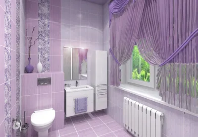 Ванна в фиолетовом цвете - 68 фото