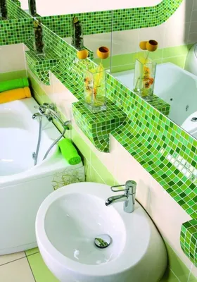Дизайн зеленой ванной комнаты: реальные фото примеров и идей оформления,  фото реальных вариантов дизайна