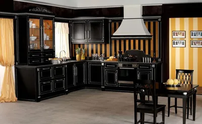 Дизайн кухни в черном цвете - мебельная компания Иванова Мебель.