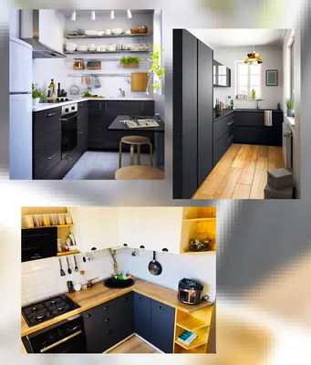 Маленькая кухня в черном цвете. Дизайн + ФОТО | Мебельная фабрика БОБР |  Дзен