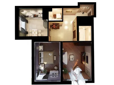 Дизайн 2 комнатной маленькой квартиры » Картинки и фотографии дизайна  квартир, домов, коттеджей