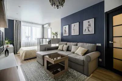 Дизайн 1 комнатной квартиры: идеи обустройства и выбора мебели, фото  интерьера[