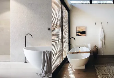 Ванная комната в эко стиле - 70 фото