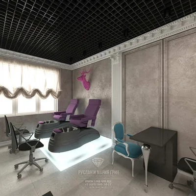 Подиум с подсветкой в интерьере салона красоты | Студия «Мария Грин Дизайн»  | Дзен