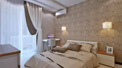 Дизайн спальни 18 кв м в современном стиле с фото: интерьер прямоугольной  комнаты