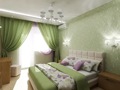 Зеленая Спальня В Интерьере: 175+ (Фото) Дизайна и Аксессуаров