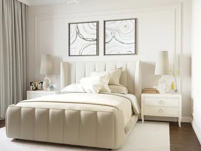 Дизайн спальни в стиле Современная классика, 20м²