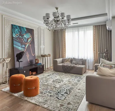 Современная классика в интерьере квартиры в Калининграде, 23 фото. Красивые  интерьеры и дизайн