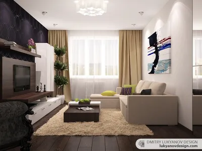 Дизайн трёхкомнатной квартиры для семьи из четырёх человек, в современном  стиле, 100 кв. м. «Контроль плоскостей» — Roomble.com
