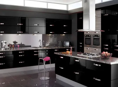 Черная кухня: 100 фото модных и стильных идей дизайна