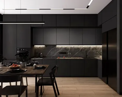 Эффектный интерьер черных кухонь с фасадами IDM Eterno - IDM Eterno