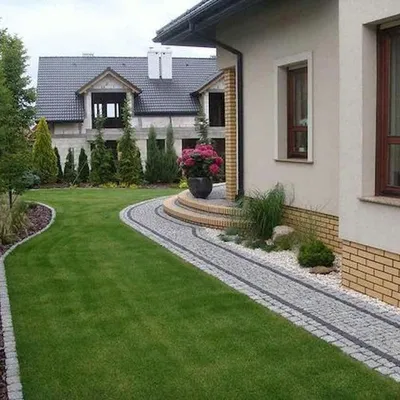 🌳Ландшафтный дизайн🌱Дача on Instagram: “Красивый дизайн приусадебного  участка в частном загородном доме . . . … | Landscape design, Farmhouse  homes, Outdoor decor