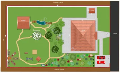 Планировка участка 15 соток прямоугольной формы - схема вариантов  земельного планирования