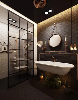 Ванная в стиле лофт: советы, идеи и лучшие идеи дизайна (70 фото) | Дизайн  и интерьер ванной комнаты