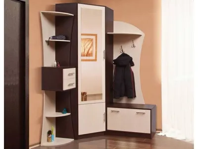 Маленький угловой шкаф в гостиную - 64 фото