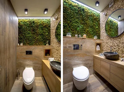 Дизайн интерьера туалета: внешний вид, зрительное расширение, совмещенный с  ванной, унитаз, ванна или душевая кабина, другая сантехническа, мебель,  отделка | iLEDS.ru