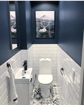 Дизайн маленького туалета с раковиной - 59 фото