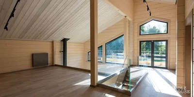 Дизайн мансарды в частном доме, идеи для дизайна интерьера в частном доме -  Holz House