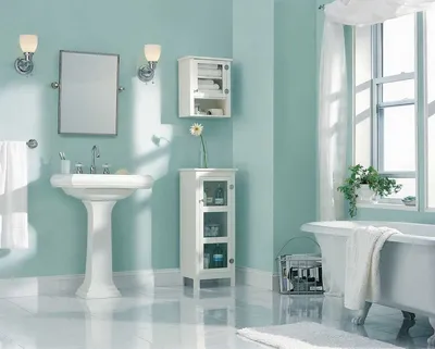 Дизайн ванной комнаты с покрашенными стенами (63 фото): варианты интерьера.  Виды краски. Лучшие идеи