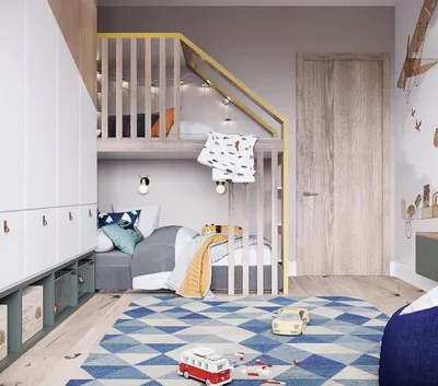 Простой дизайн детской комнаты - 68 фото