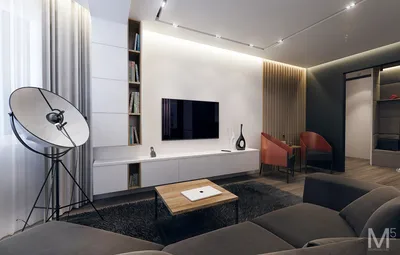 Современный дизайн небольшой трехкомнатной квартиры |Студия М5