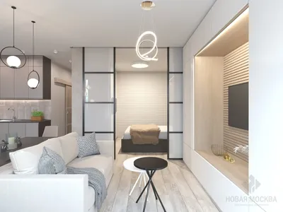 Дизайн-проект однушки 40 кв.м с одной комнатой | СК Новая Москва