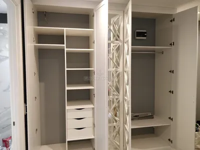Белый встроенный шкаф в прихожую «Рошель» в стиле Прованс, Арт.558