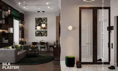 Современный интерьер квартиры в нейтральных тонах с элементами эклектики -  Проект Дизайн-студии интерьеров SILK PLASTER